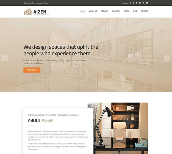 HTML5室内设计建筑设计公司前端静态网站模板